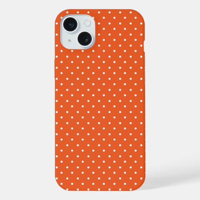 Seamless  bright orange background polka dot iPhone case (Back)