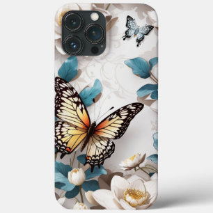 Seamless Butterfly Flower Pattern iPhone 13 Pro Max Case