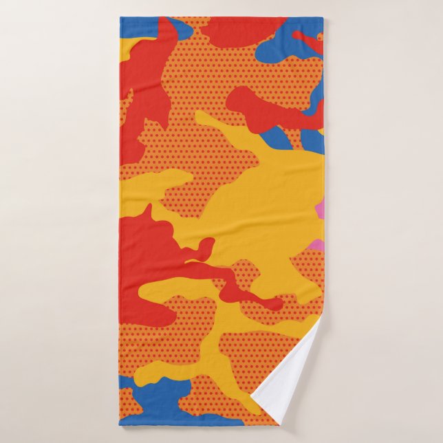 Seamless camouflage background pattern. Seamless c Bath Towel (Bath Towel)
