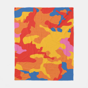 Seamless camouflage background pattern. Seamless c Fleece Blanket