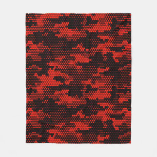 Seamless camouflage pattern. Repeating digital dot Fleece Blanket