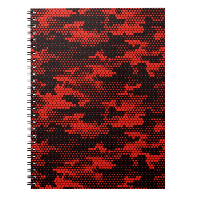 Seamless camouflage pattern. Repeating digital dot Notebook (Front)