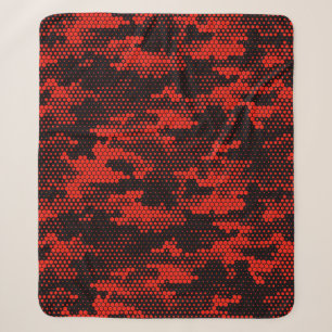 Seamless camouflage pattern. Repeating digital dot Sherpa Blanket