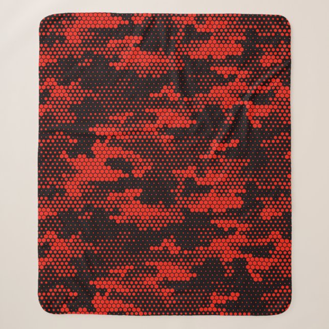 Seamless camouflage pattern. Repeating digital dot Sherpa Blanket (Front)