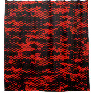 Seamless camouflage pattern. Repeating digital dot Shower Curtain