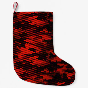 Seamless camouflage pattern. Repeating digital dot Small Christmas Stocking