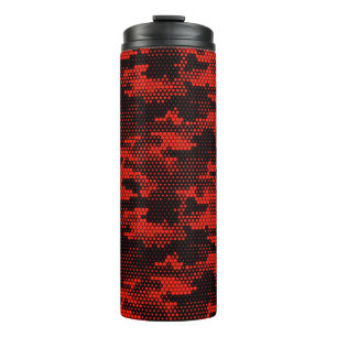 Seamless camouflage pattern. Repeating digital dot Thermal Tumbler