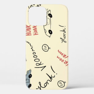 Seamless Car Drawings: Kids Bedsheet iPhone 12 Case
