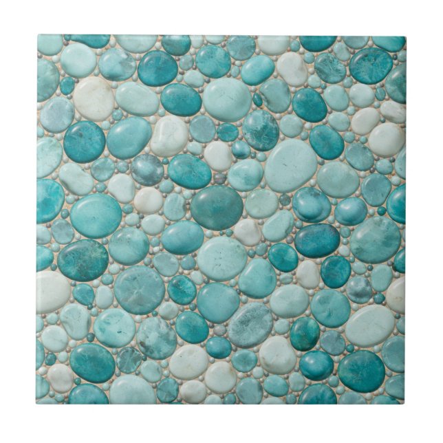 Seamless Ceramic Tile – Realistic 3D Pebble Design (Front)
