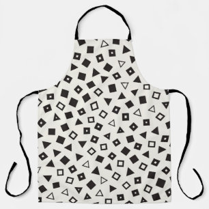 Seamless chaotic patterns. Randomly scattered geom Apron