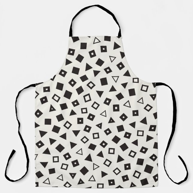Seamless chaotic patterns. Randomly scattered geom Apron (Front)