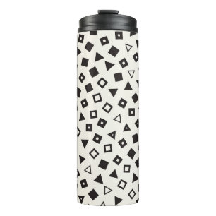 Seamless chaotic patterns. Randomly scattered geom Thermal Tumbler