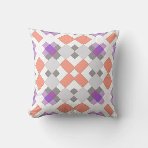 Seamless chequered abstract squares geometrical pr cushion