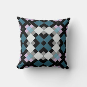 Seamless chequered abstract squares geometrical pr cushion