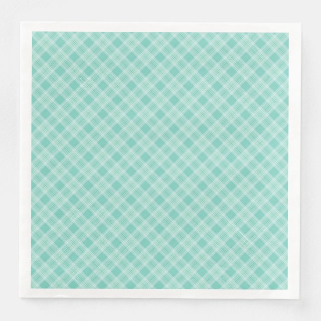 Seamless chequered pattern print napkin (Front)