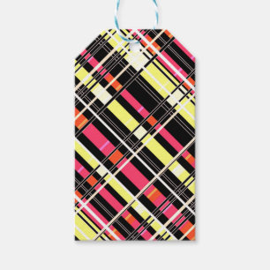 Seamless chequered plaid abstract squares geometri gift tags