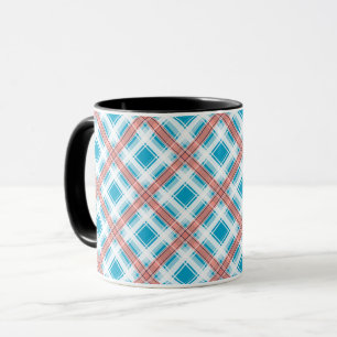 Seamless chequered plaid lined abstract pattern be mug