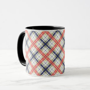 Seamless chequered plaid lined abstract pattern be mug