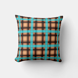 Seamless chequered plaid lined abstract pattern bl cushion