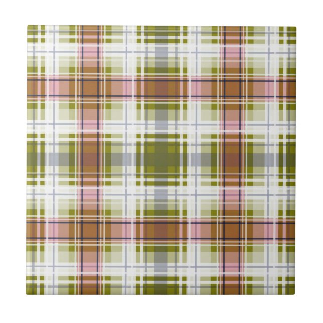 Seamless chequered plaid lined abstract pattern gr tile (Front)