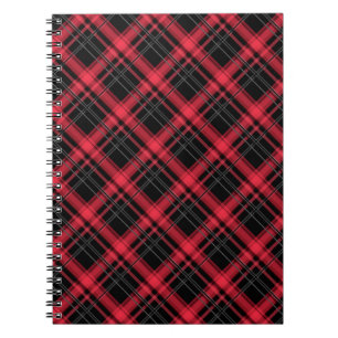 Seamless chequered plaid tartan lined striped patt notebook