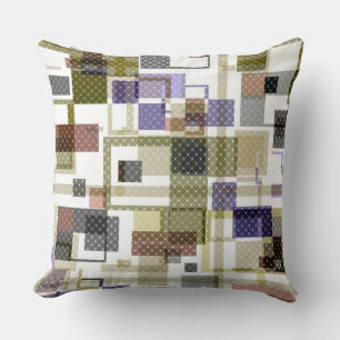 Seamless chequered plaid tartan pattern green brow cushion