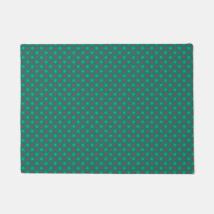 Seamless chequered plaid tartan scottish green gra doormat