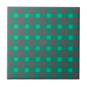 Seamless chequered plaid tartan scottish green gra tile