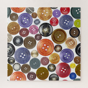 Seamless Chic: High-Res Button Set Jigsaw Puzzle