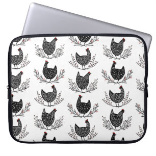 Seamless chicken pattern laptop sleeve