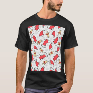 Seamless Christmas pattern, festive design. T-Shirt
