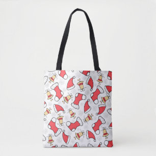 Seamless Christmas pattern, festive design. Tote Bag