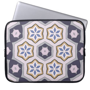 Seamless circular vintage pattern. Coloured decora Laptop Sleeve