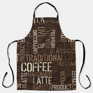 Seamless coffee experience pattern apron