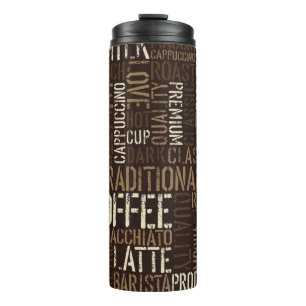 Seamless coffee experience pattern thermal tumbler