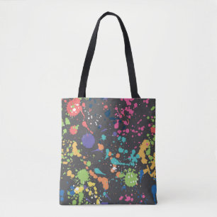 Seamless colored grunge pattern with watercolor sp tote bag
