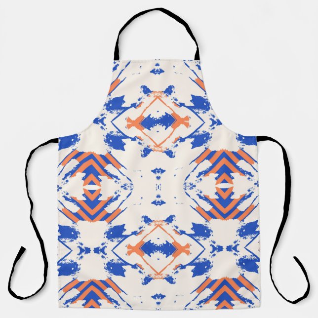  seamless colorful hipster pattern with geometric  apron (Front)