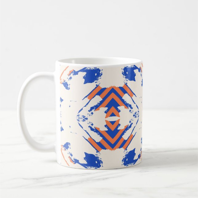  seamless colorful hipster pattern with geometric  coffee mug (Left)