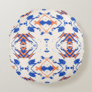  seamless colorful hipster pattern with geometric  round cushion