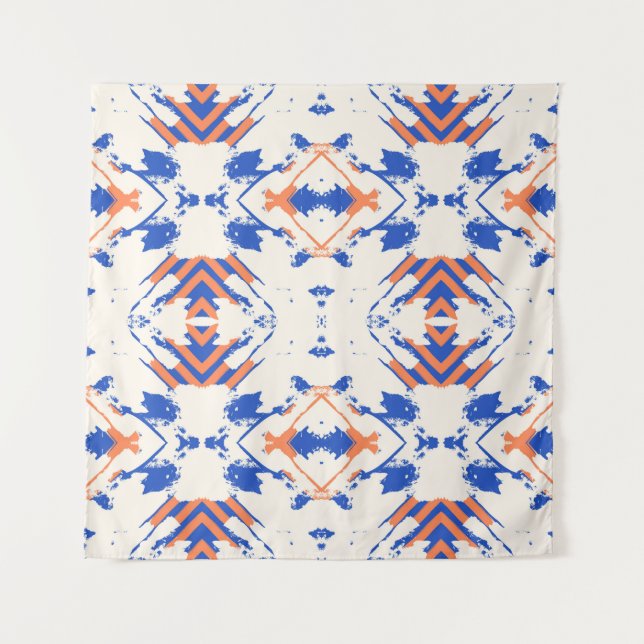  seamless colorful hipster pattern with geometric  tapestry (Front)