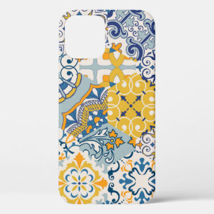 Seamless colorful patchwork tile with Islam, Arabi iPhone 12 Case