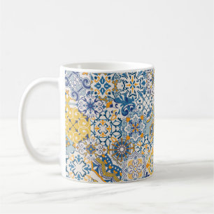 Seamless colorful patchwork tile with Islam, Arabi Coffee Mug