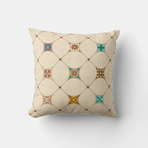 Seamless colorful patchwork tile with Islam, Arabi Cushion