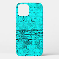 Seamless colour grunge turquoise. Halftone element