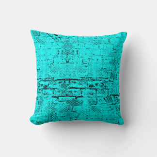 Seamless colour grunge turquoise. Halftone element Cushion
