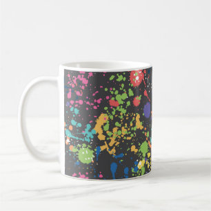 Seamless coloured grunge pattern with watercolor s coffee mug