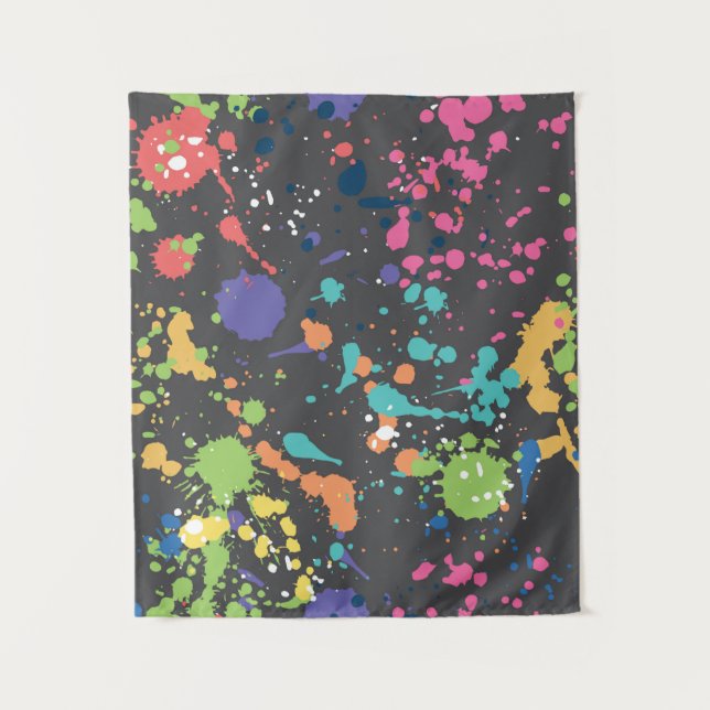 Seamless coloured grunge pattern with watercolor s tapestry (Front)