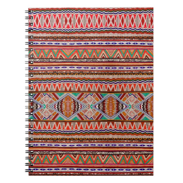 Seamless colourful abstract pattern notebook (Front)