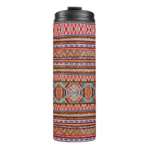 Seamless colourful abstract pattern thermal tumbler