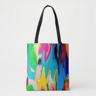 Seamless colourful abstract pattern, watercolor wa tote bag